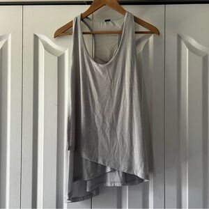Poof! Gray Asymmetrical Tank Top Size Medium